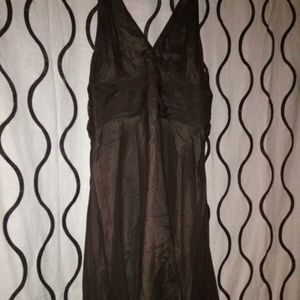 Maggie London size 12 brown silk dress